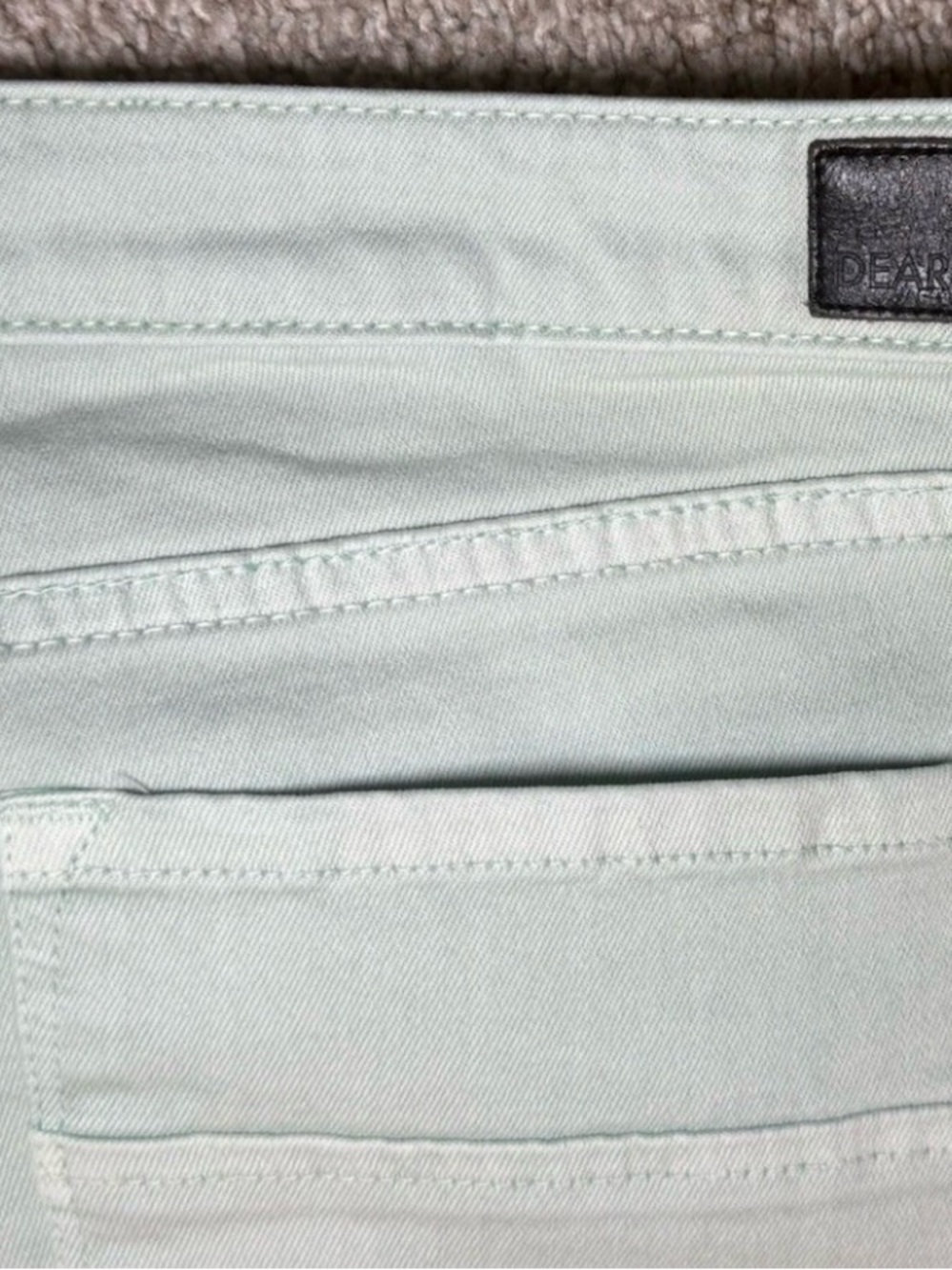 Dear John Womens Mint Green Playback Cuffed Cropped Straight Leg Jeans Size 31 - Picture 7 of 11